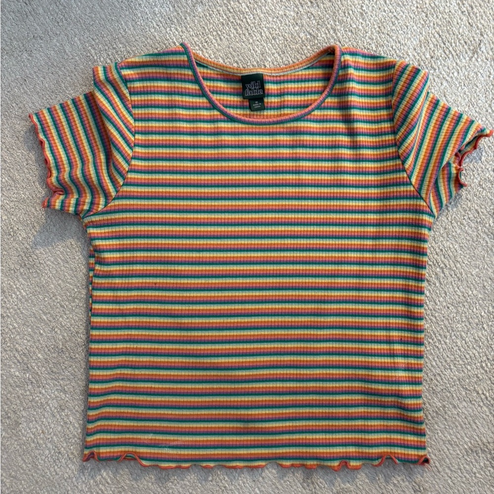 Wild Fable Multicolor Striped Kids Tee
